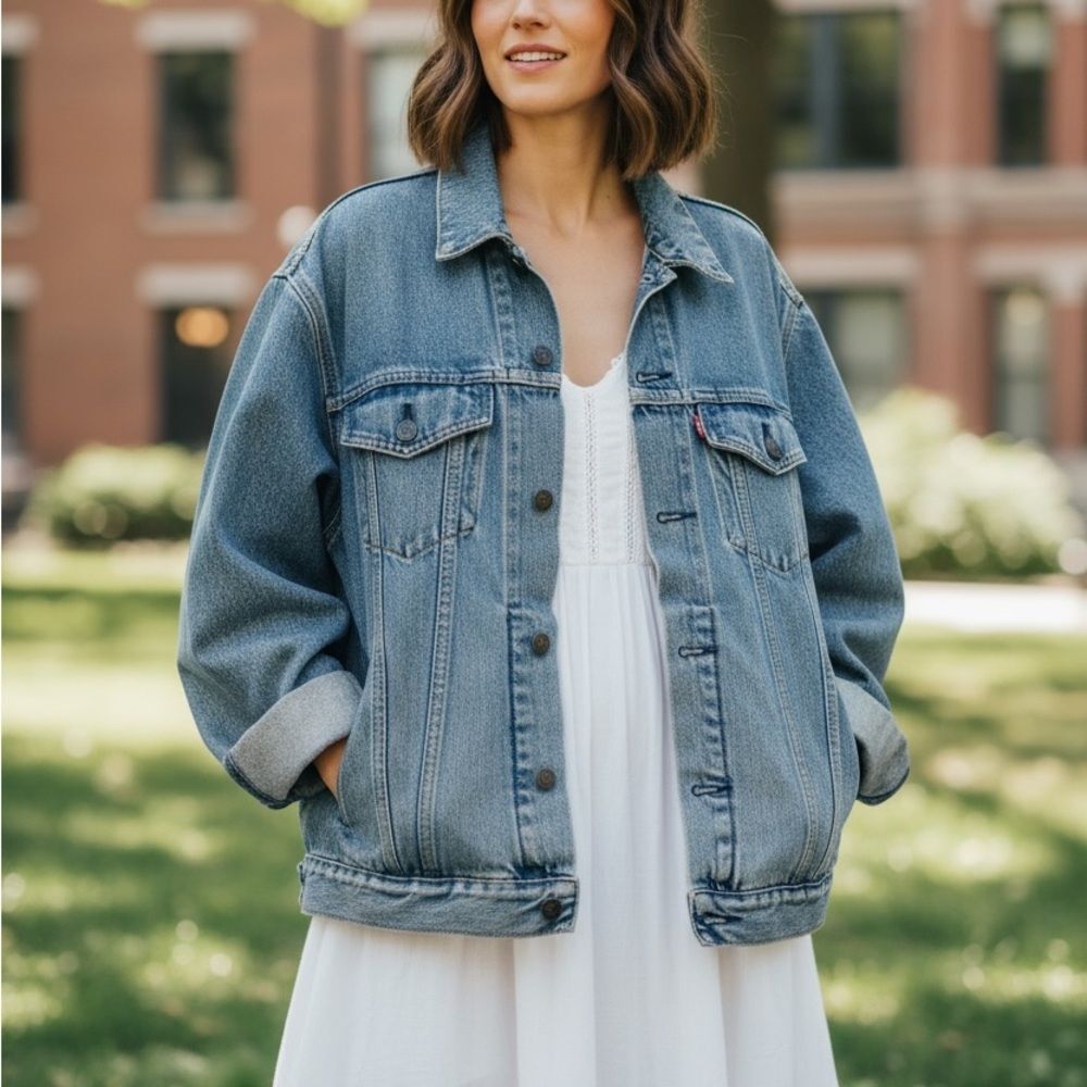 Levi's Blue Denim Jean Jacket - oversized